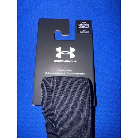 Under Armour Baseball Belt Adult OSFA Black Adjustable Up To Size 42 - Picture 3 of 4